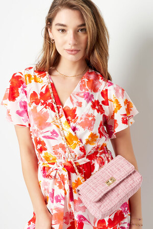 Sac avec coutures et détail doré - rose Polyester h5 Image3